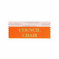 Council Chair Award Ribbon w/ Gold Foil Imprint (4"x1 5/8")